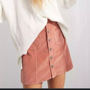 Set of TWO aerie elastic waist corduroy skirts
